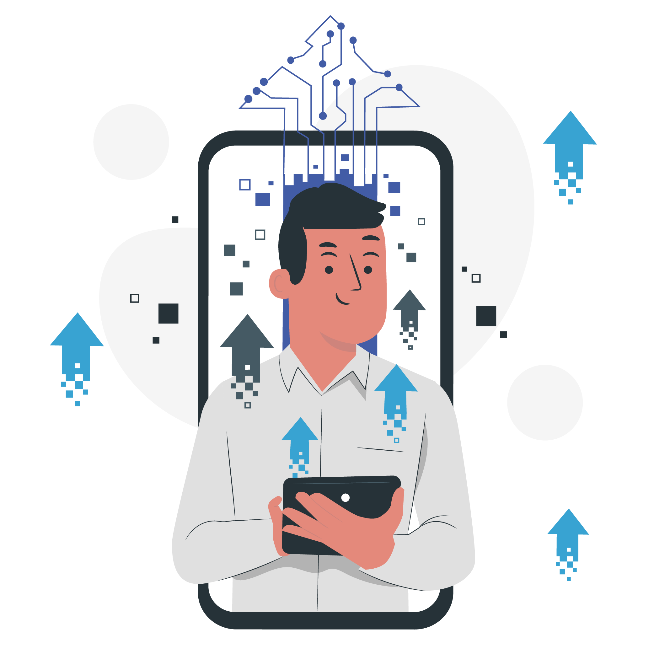 Consultor tecnológico asesorando sobre infraestructura IT y soluciones digitales a medida